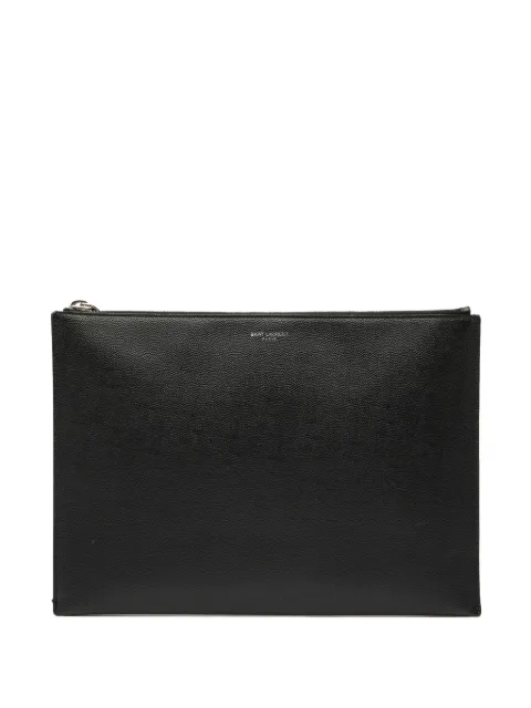 Saint Laurent Pre-Owned 2019 Grain De Poudre Zipped Tablet Holder clutch bag