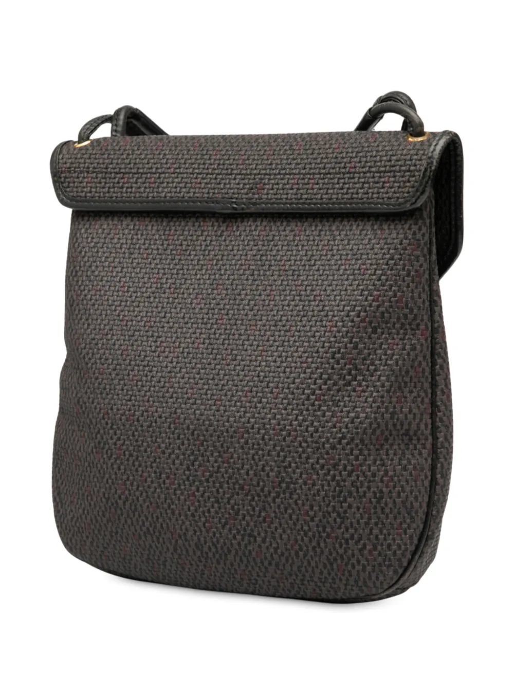 Pre-owned Saint Laurent 20th Century Coated Canvas Crossbody Bag In Gray