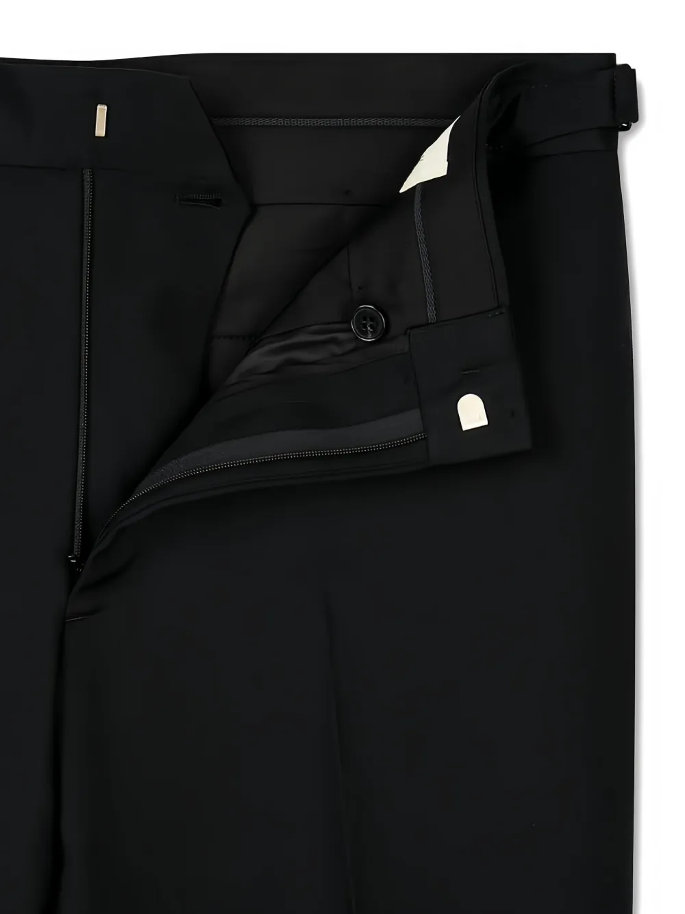 Man On The Boon. Waist-tab Trousers In Black