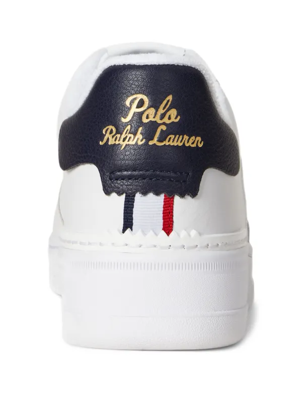 Polo Ralph Lauren Masters Court Leather Sneakers | White | FARFETCH AZ