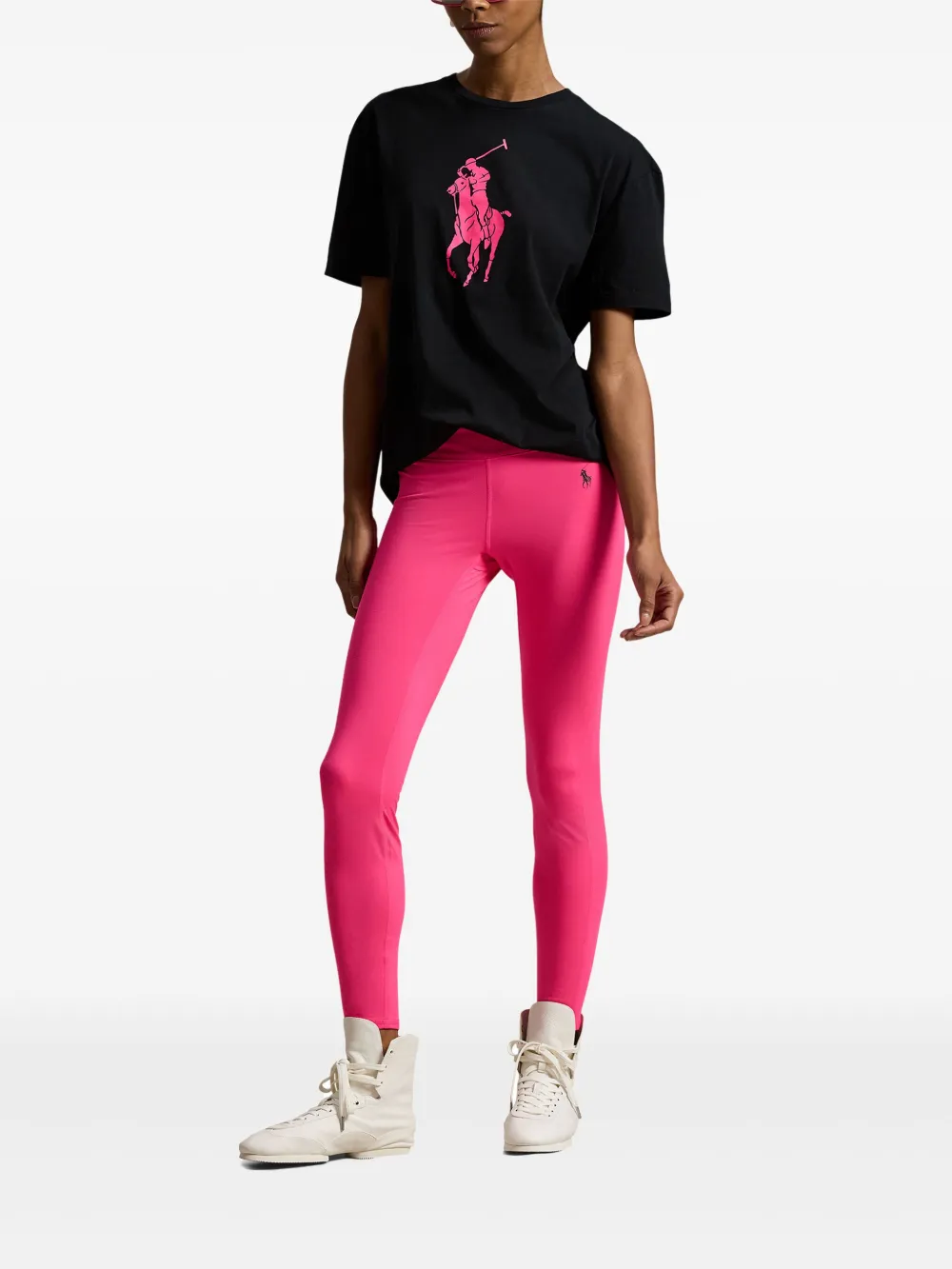 Polo Ralph Lauren Pink Pony T-shirt met print Zwart