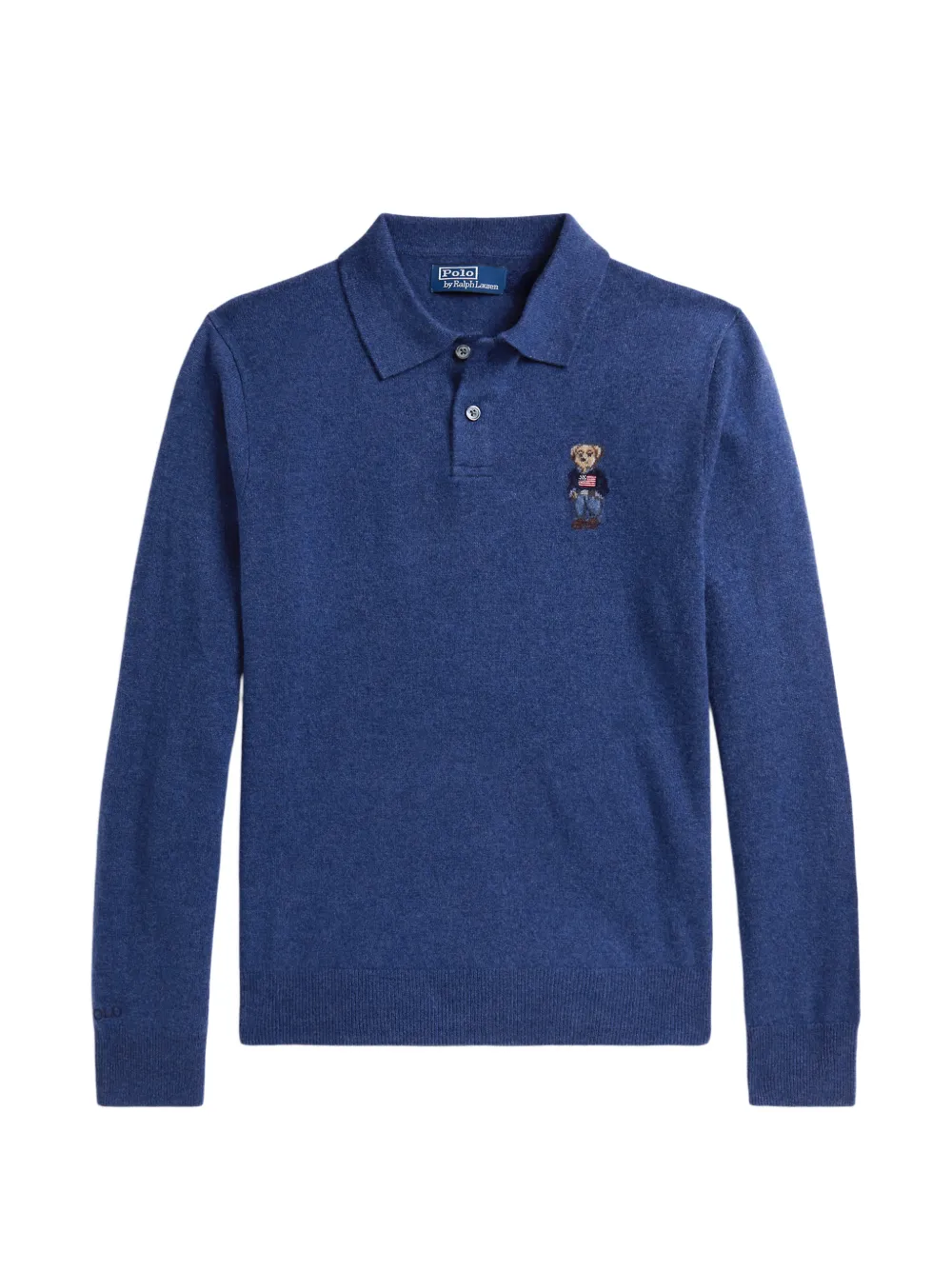 Polo Ralph Lauren appliqué long-sleeve polo shirt - Blu