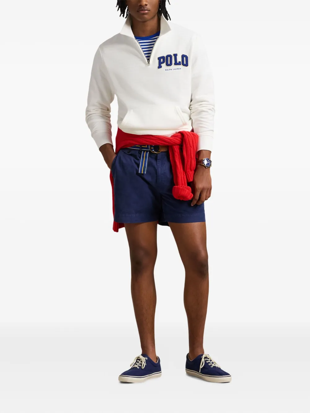 Polo Ralph Lauren logo-embroidered sweatshirt Wit