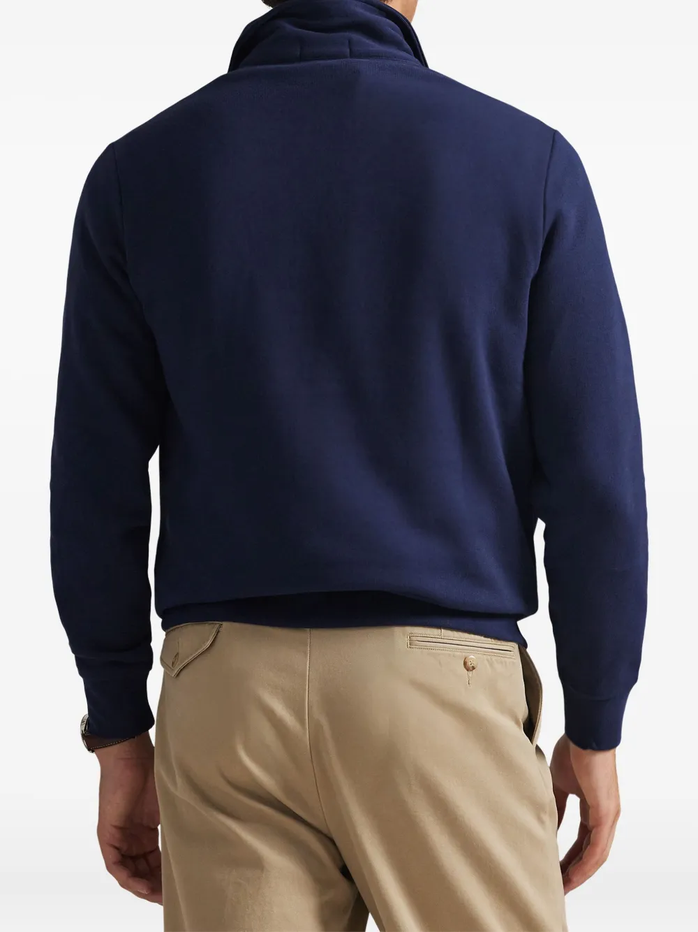Polo Ralph Lauren Zip-collar Polo Sweatshirt In Blue