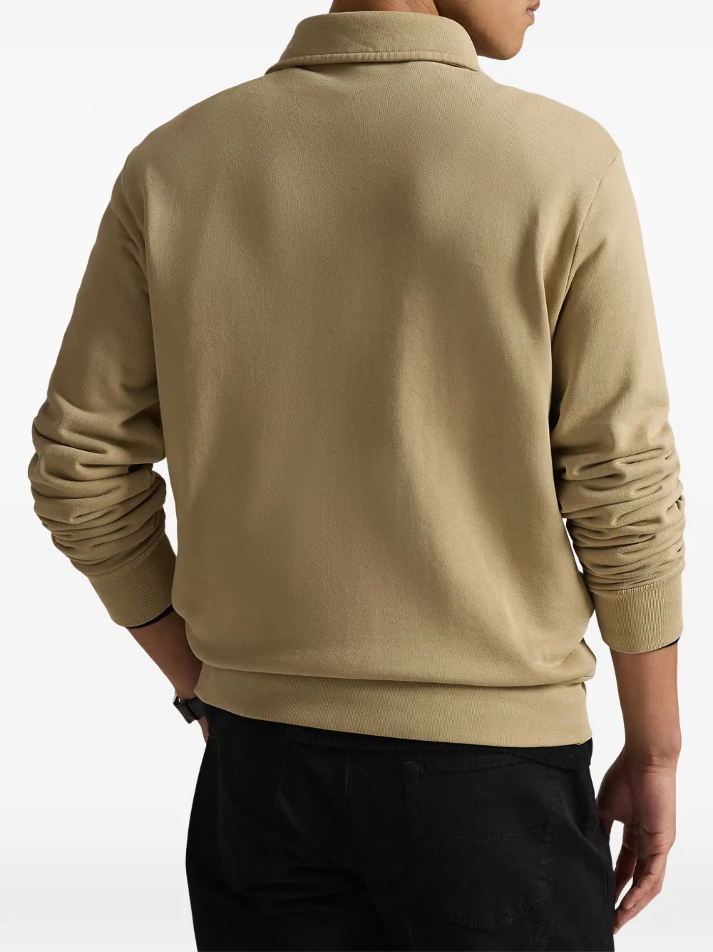 Polo Ralph Lauren Poloshirt met borstzak en rits Beige