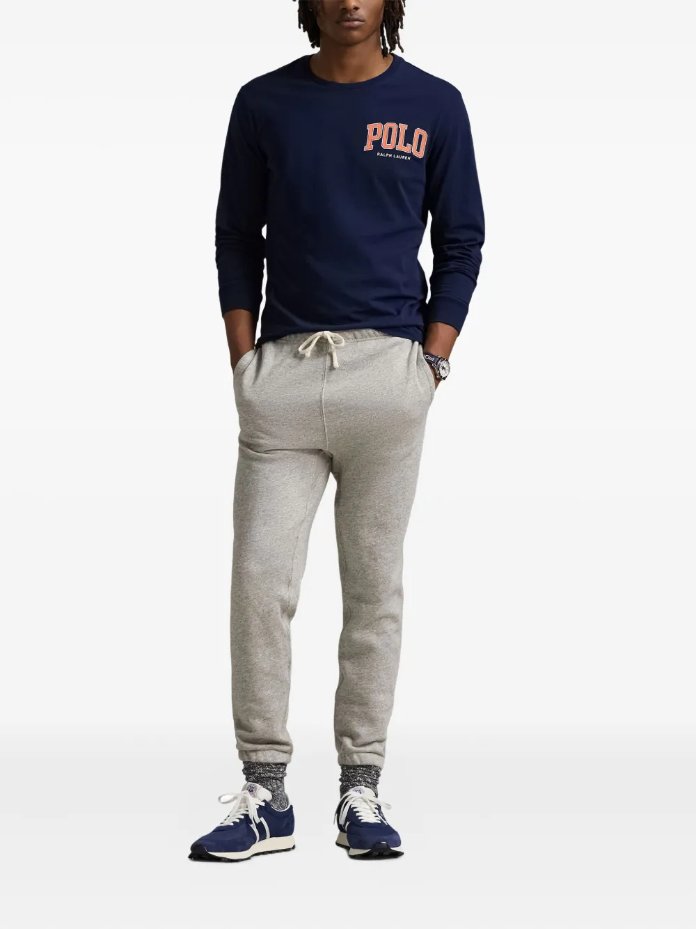 Polo Ralph Lauren logo long-sleeve T-shirt - Blauw