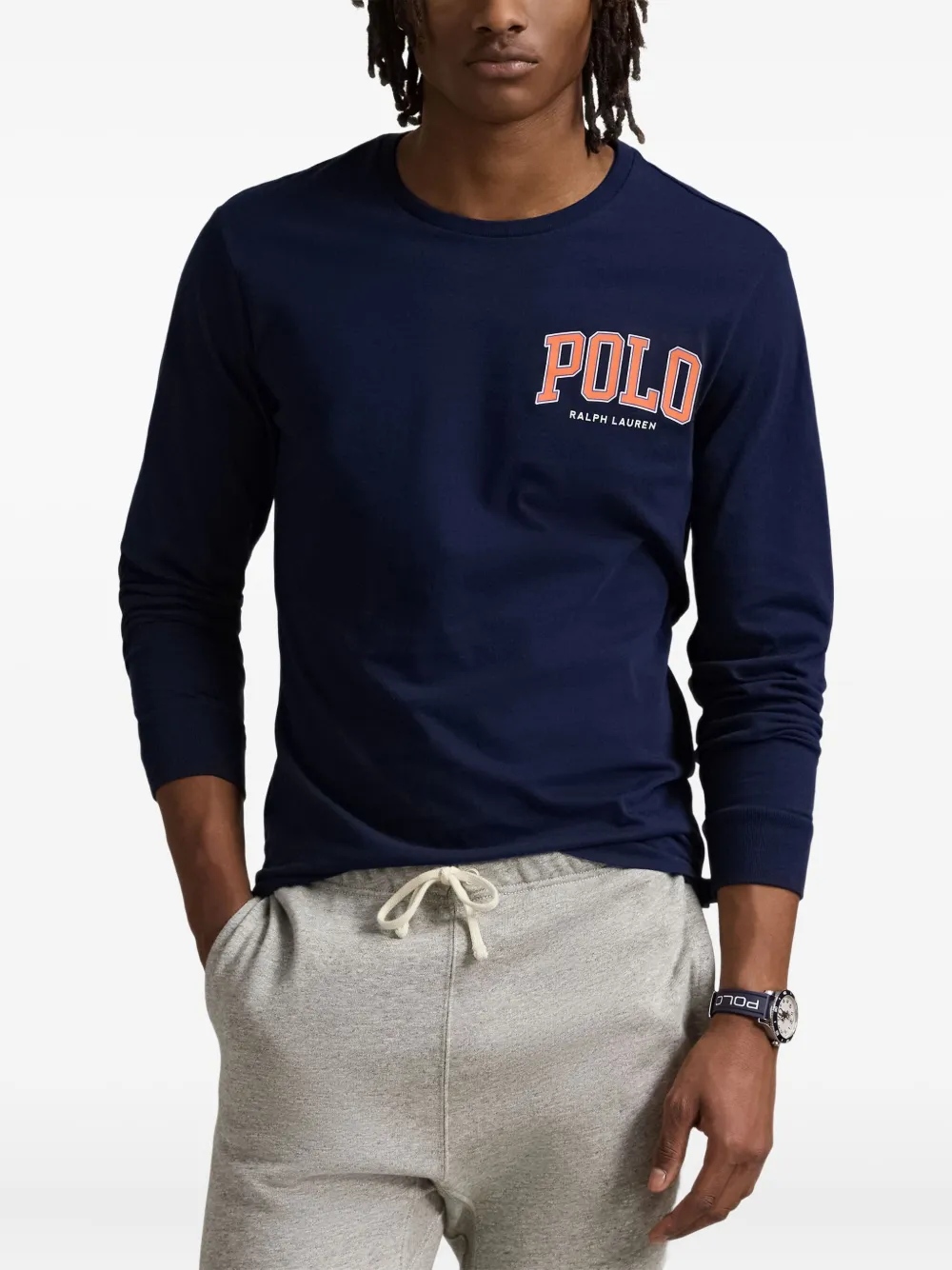 Polo Ralph Lauren T-shirt met lange mouwen en logo Blauw