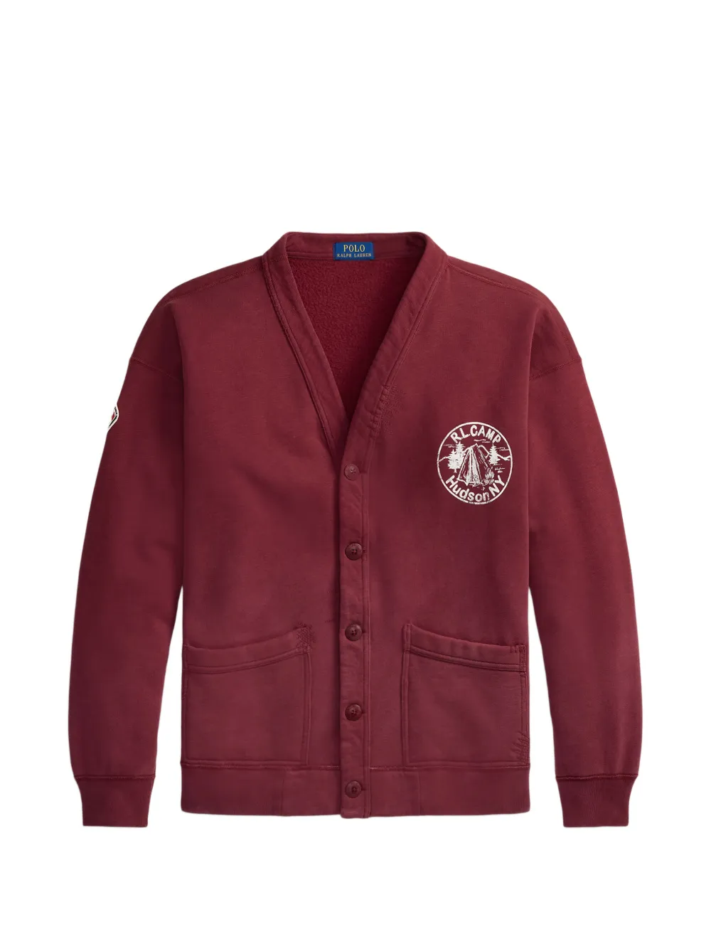 Polo Ralph Lauren button embroidered cardigan - Rosso