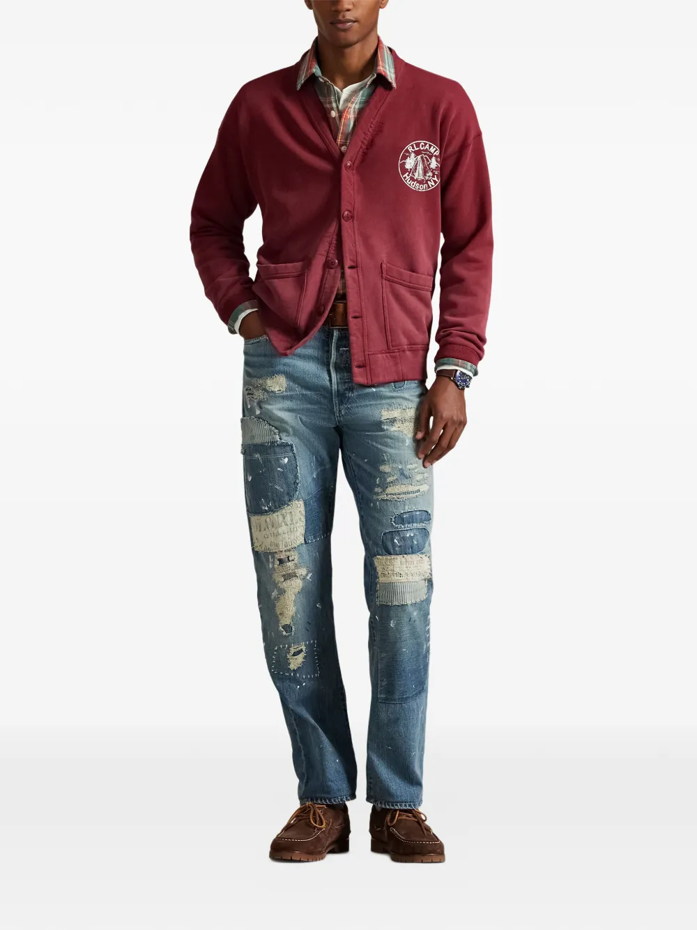 Polo Ralph Lauren Vest met borduurwerk en knoop Rood
