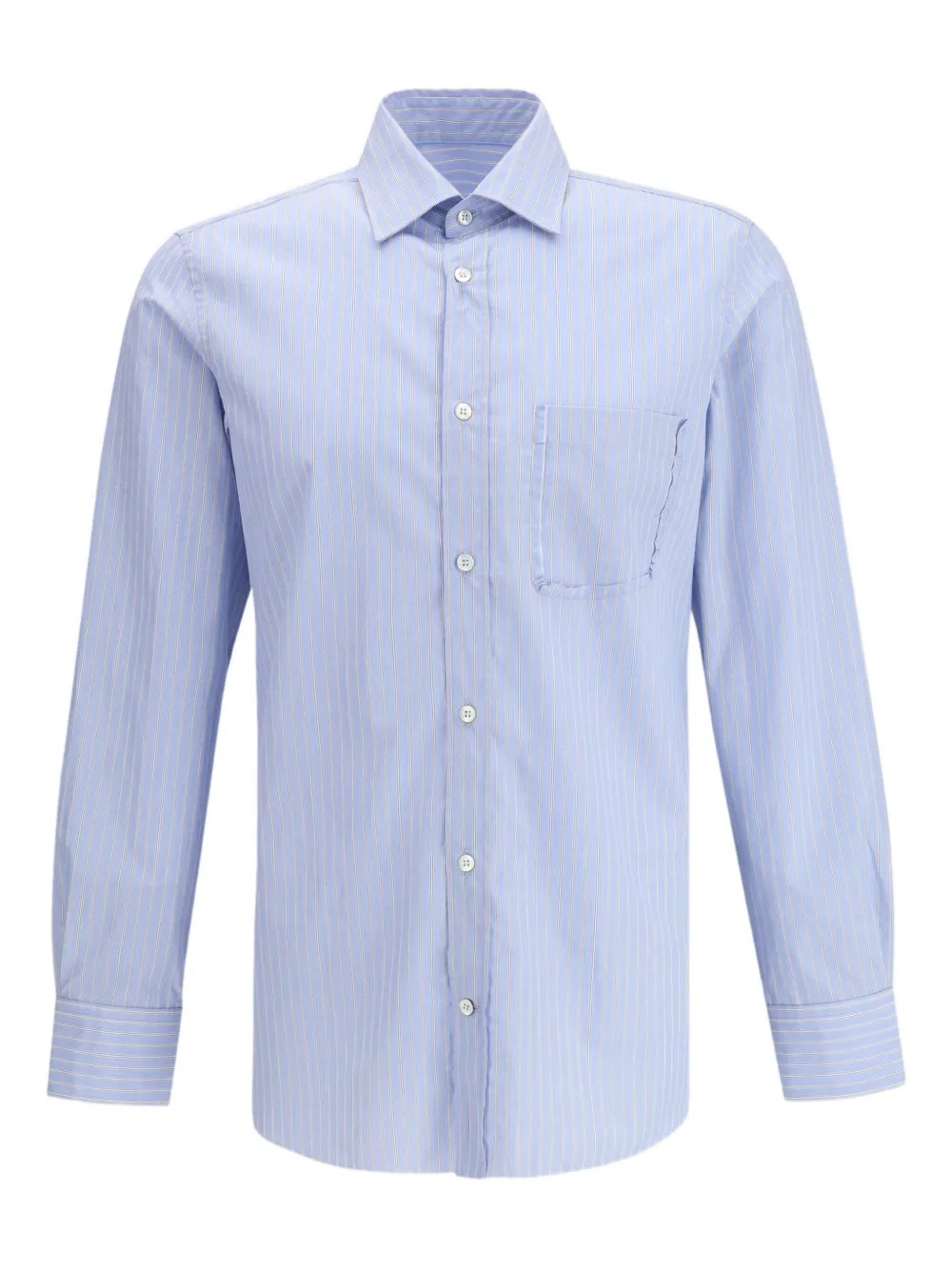 Maison Margiela striped pocket shirt - ブルー