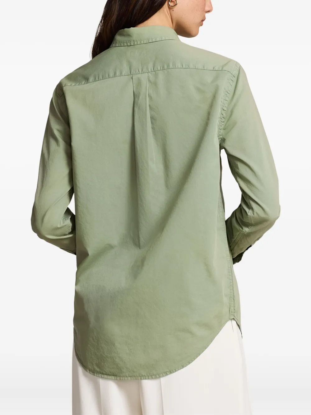 Polo Ralph Lauren Buttoned Long-sleeve Shirt In Green