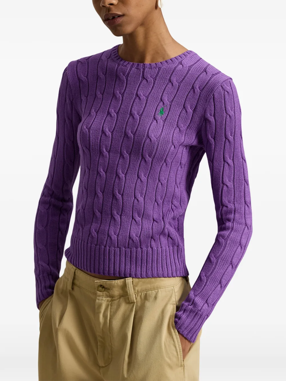 Polo Ralph Lauren Gebreide trui met logodetail Paars