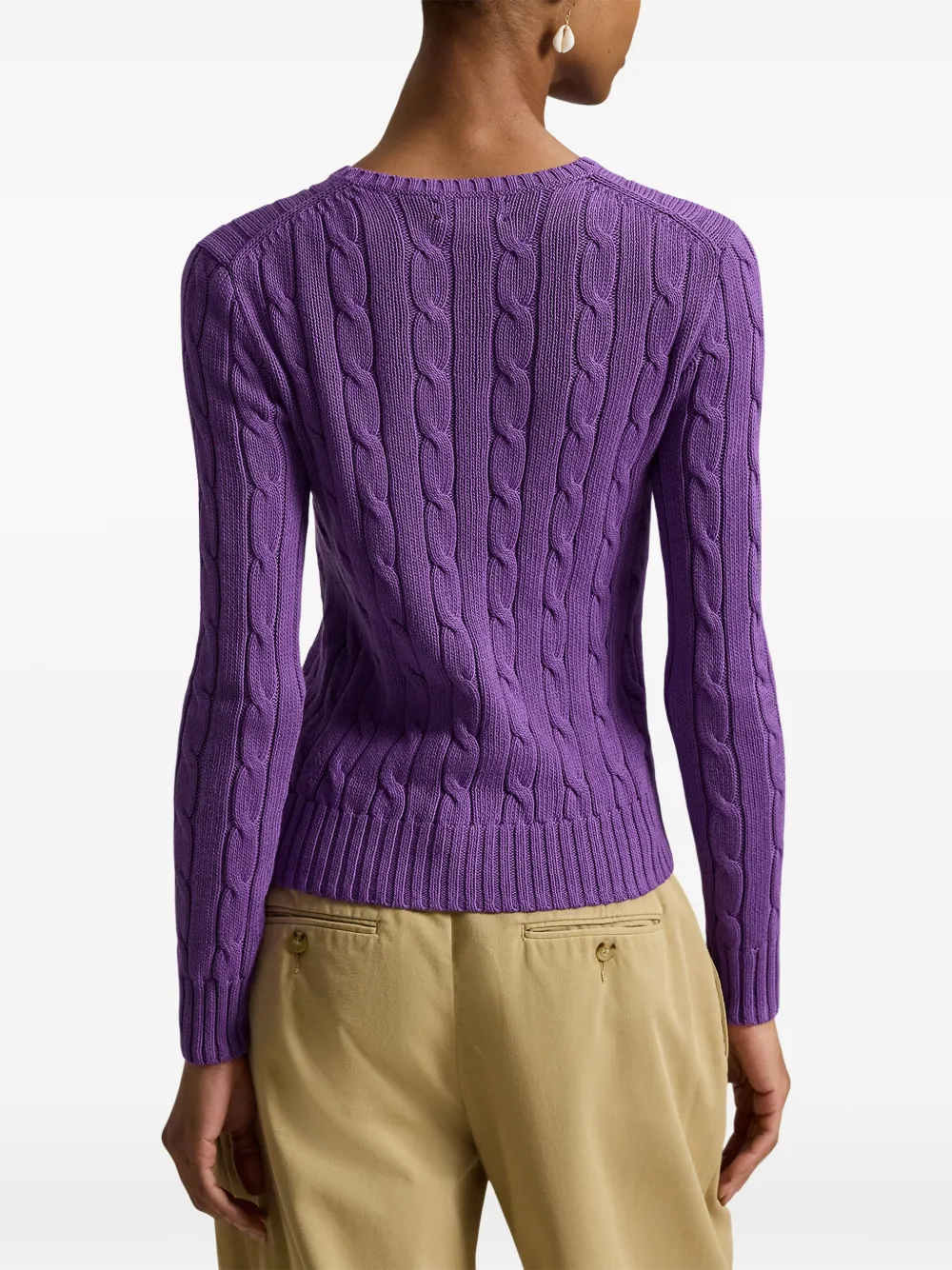 Polo Ralph Lauren Gebreide trui met logodetail Paars