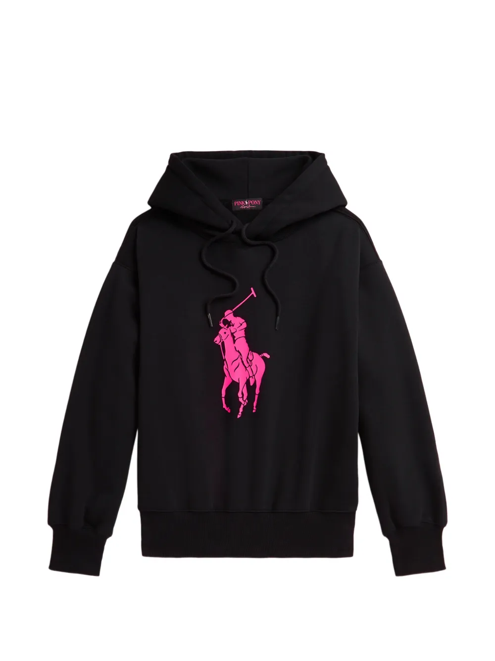 Polo Ralph Lauren Pink Pony logo-print hoodie Zwart