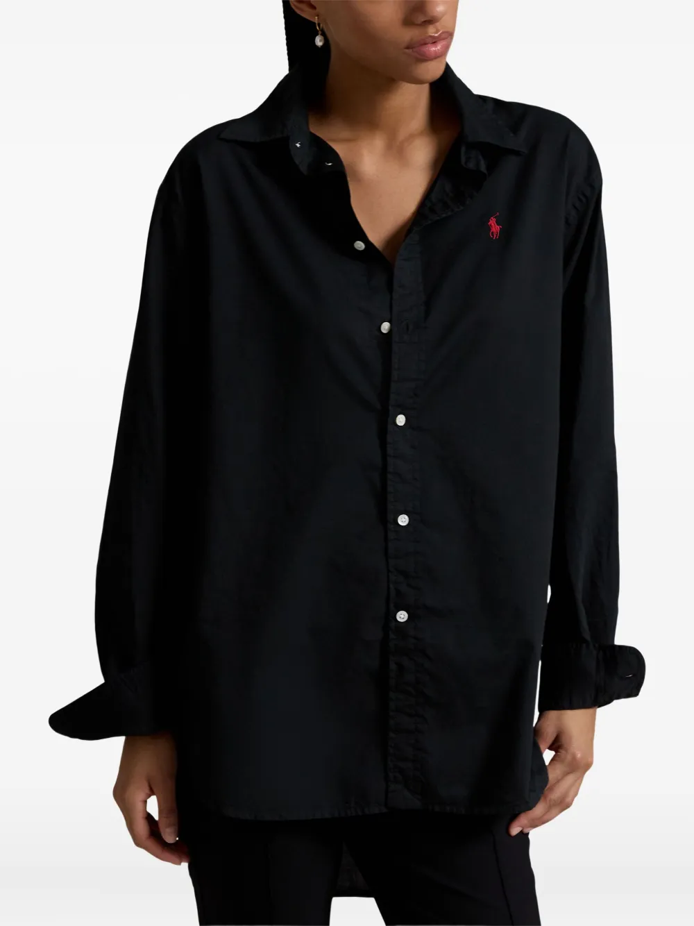Polo Ralph Lauren Buttoned Shirt In Black