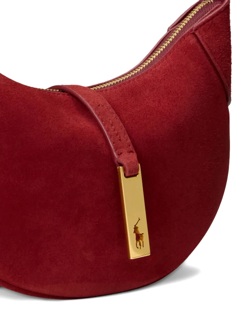Polo Ralph Lauren Polo ID suède mini-schoudertas Rood
