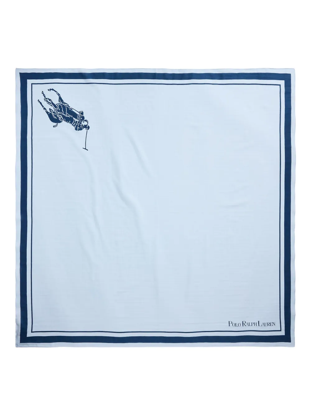 Polo Ralph Lauren Border-graphic Scarf In Blue