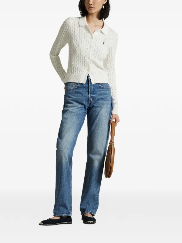 Polo Ralph Lauren ケーブルニット カーディガン | ホワイト | FARFETCH JP