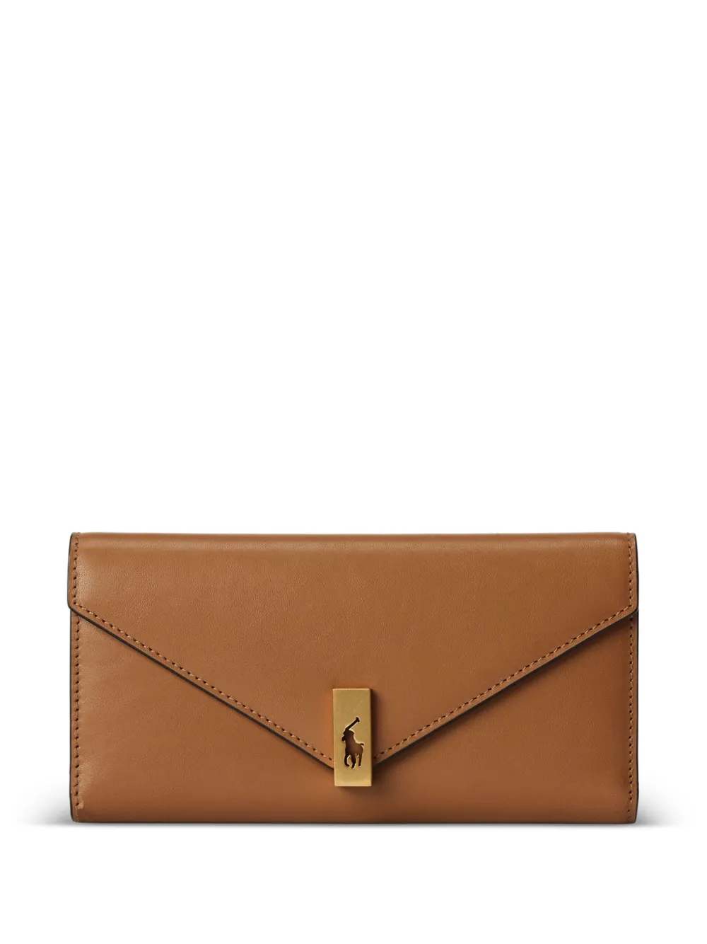 Polo Ralph Lauren envelope-leather wallet - Marrone