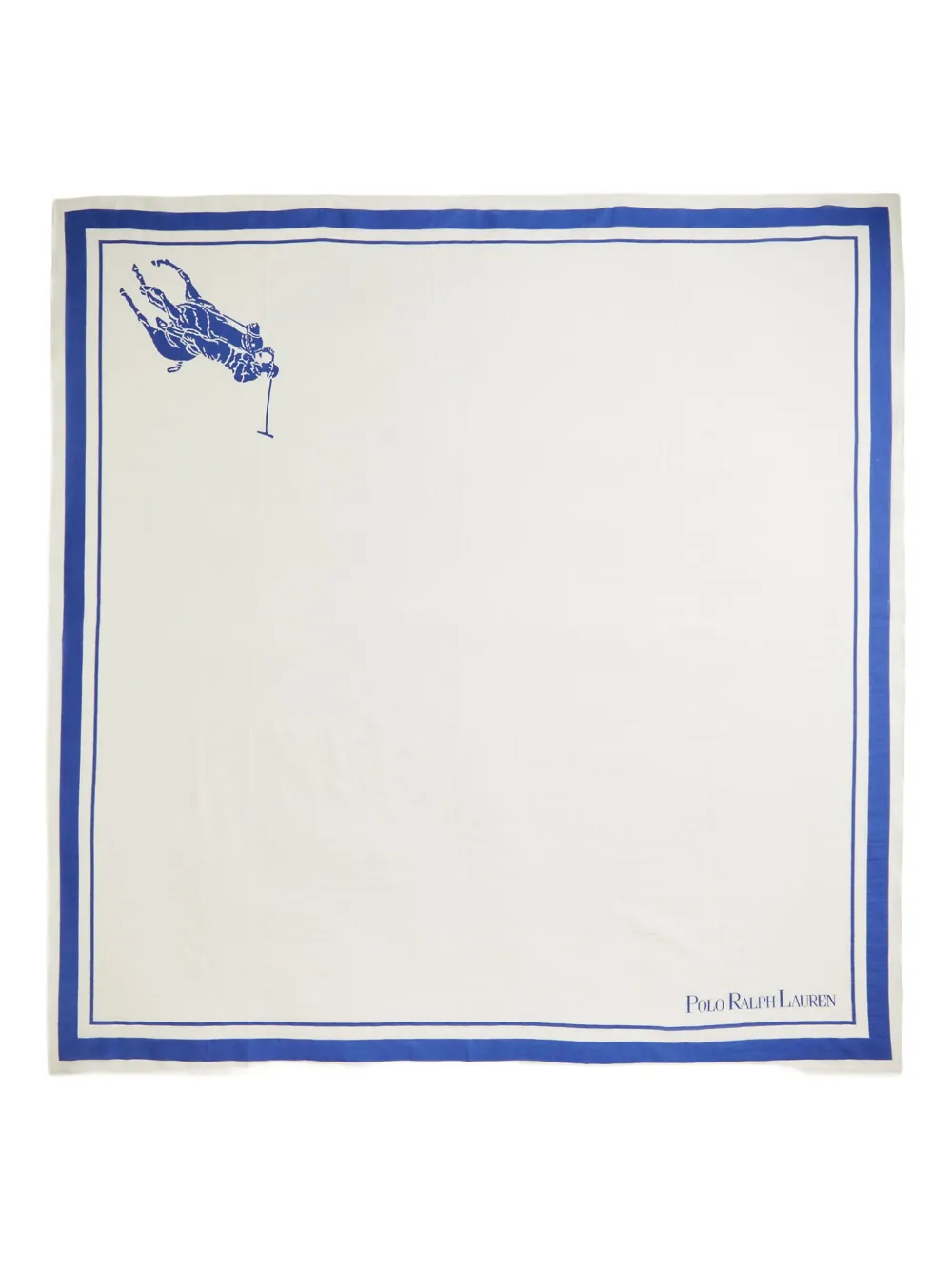 Polo Ralph Lauren Striped-logo Scarf In White