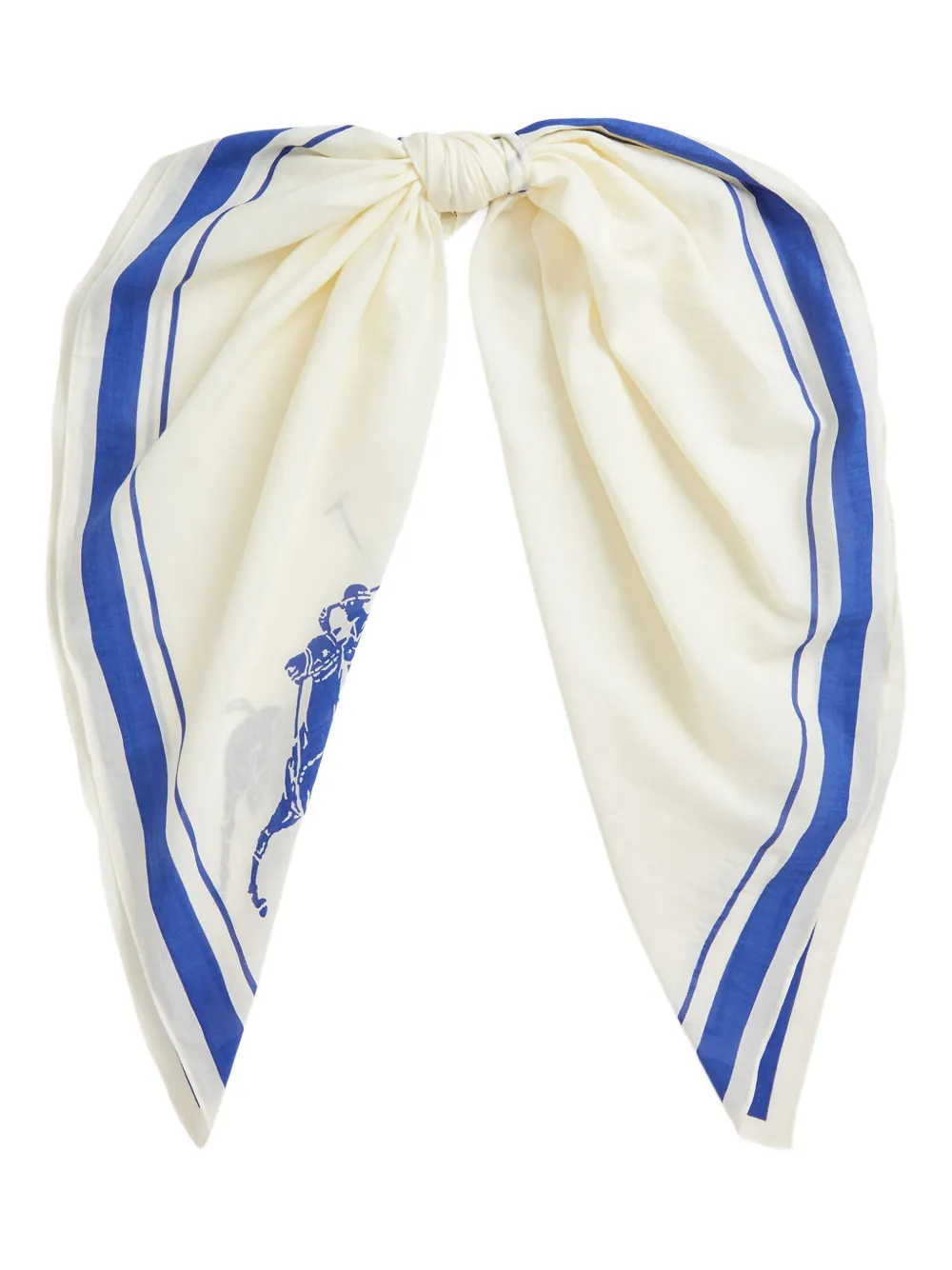 Polo Ralph Lauren striped-logo scarf - Wit