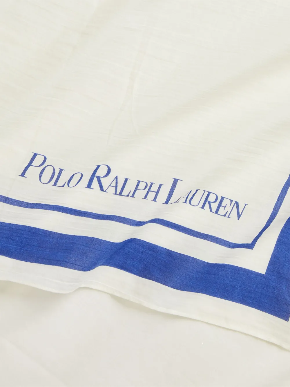Polo Ralph Lauren Striped-logo Scarf In White