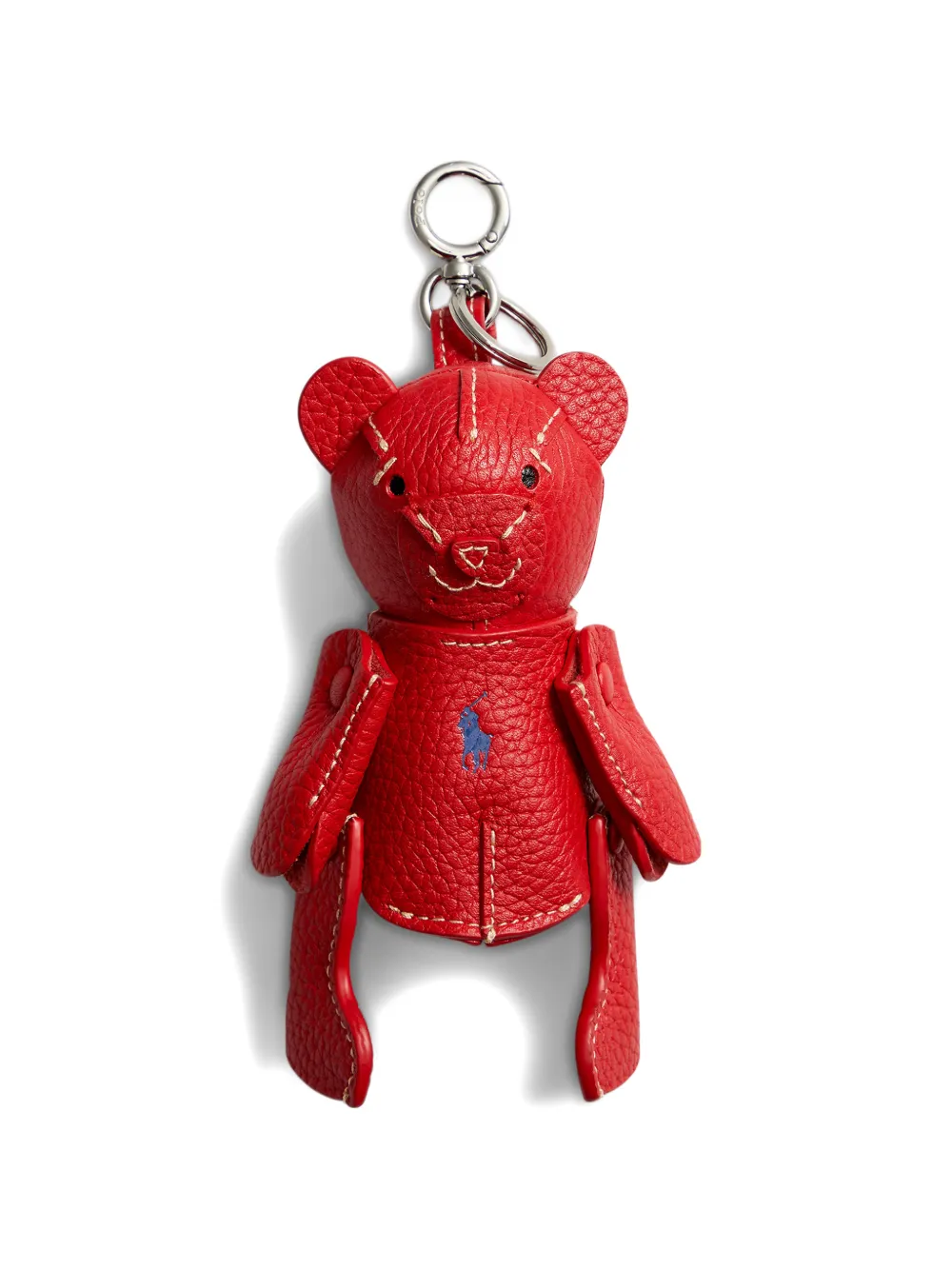 Polo Ralph Lauren stitched bear keyring - Rosso