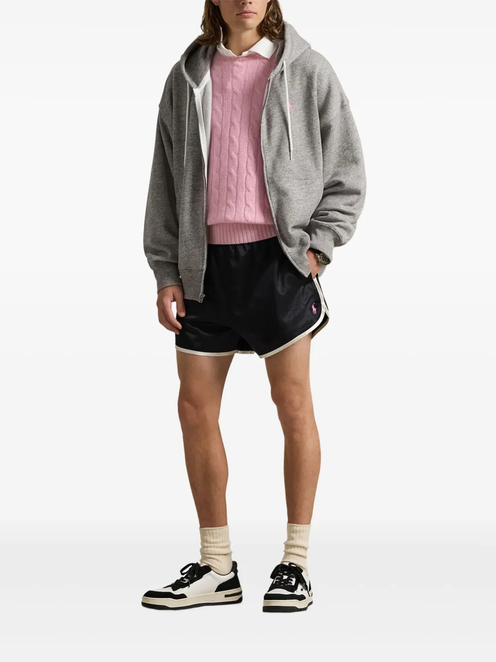Polo Ralph Lauren Pink Poney shorts met elastische afwerking Zwart