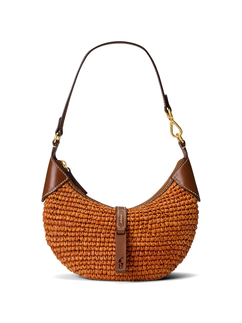 Polo Ralph Lauren woven-raffia shoulder bag - Marrone