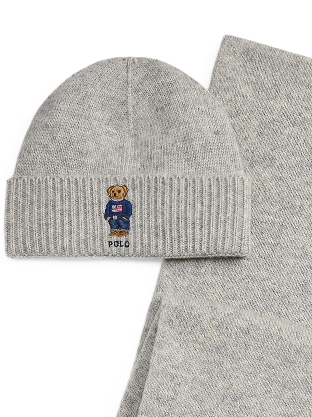 Polo Ralph Lauren embroidered scarf and beanie set | Men | Image 2