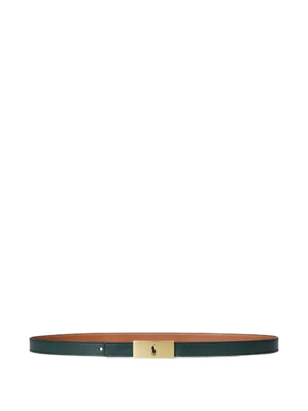 Polo Ralph Lauren Logo-plaque Belt in Brown