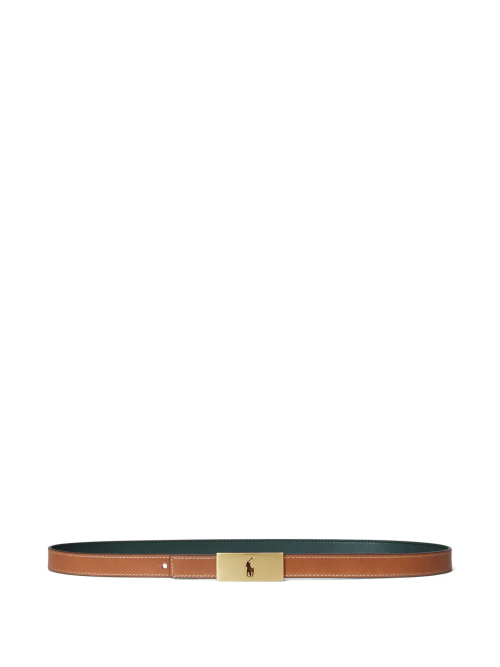Polo Ralph Lauren logo-plaque belt - Bruin