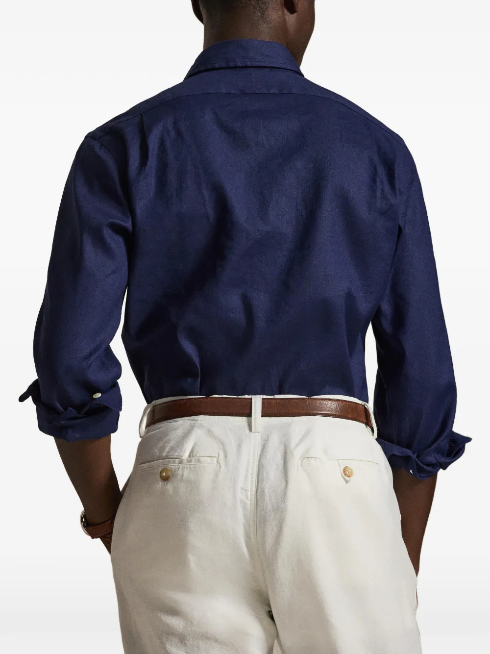 Polo Ralph Lauren Linnen overhemd met knopen Blauw