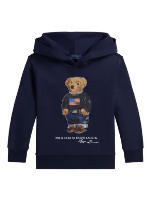 POLO RALPH LAUREN KIDS short-zip Sweatshirt | Blue | FARFETCH
