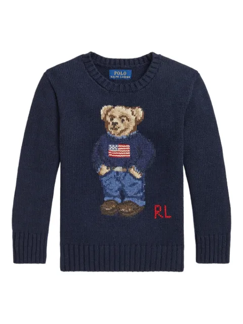POLO RALPH LAUREN KIDS polo-bear cotton sweater