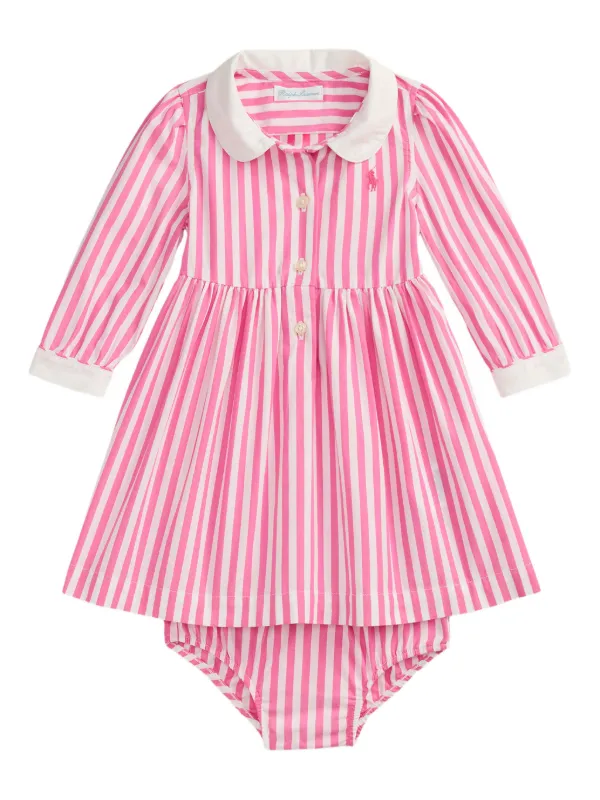 POLO RALPH LAUREN KIDS ストライプ ワンピース | ピンク | FARFETCH JP