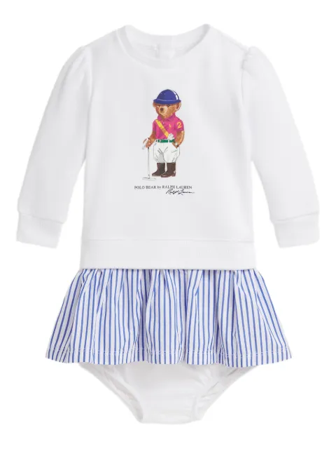 POLO RALPH LAUREN KIDS set de dos vestidos con motivo Polo Bear