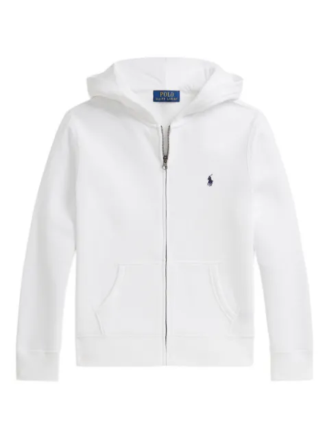 POLO RALPH LAUREN KIDS logo-embroidered zip-up hoodie
