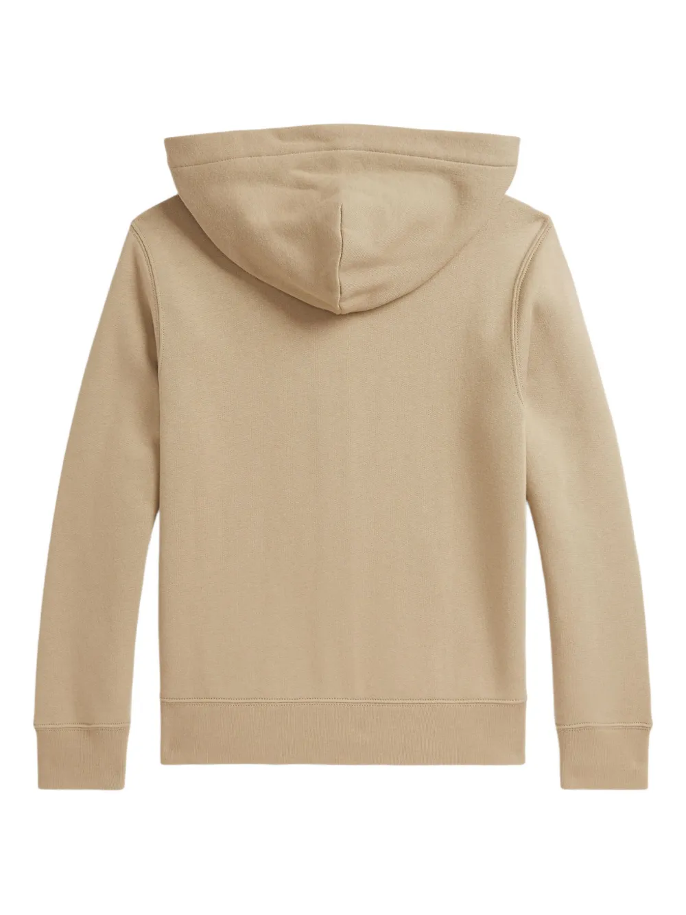 POLO RALPH LAUREN KIDS Hoodie met geborduurd logo en rits Beige