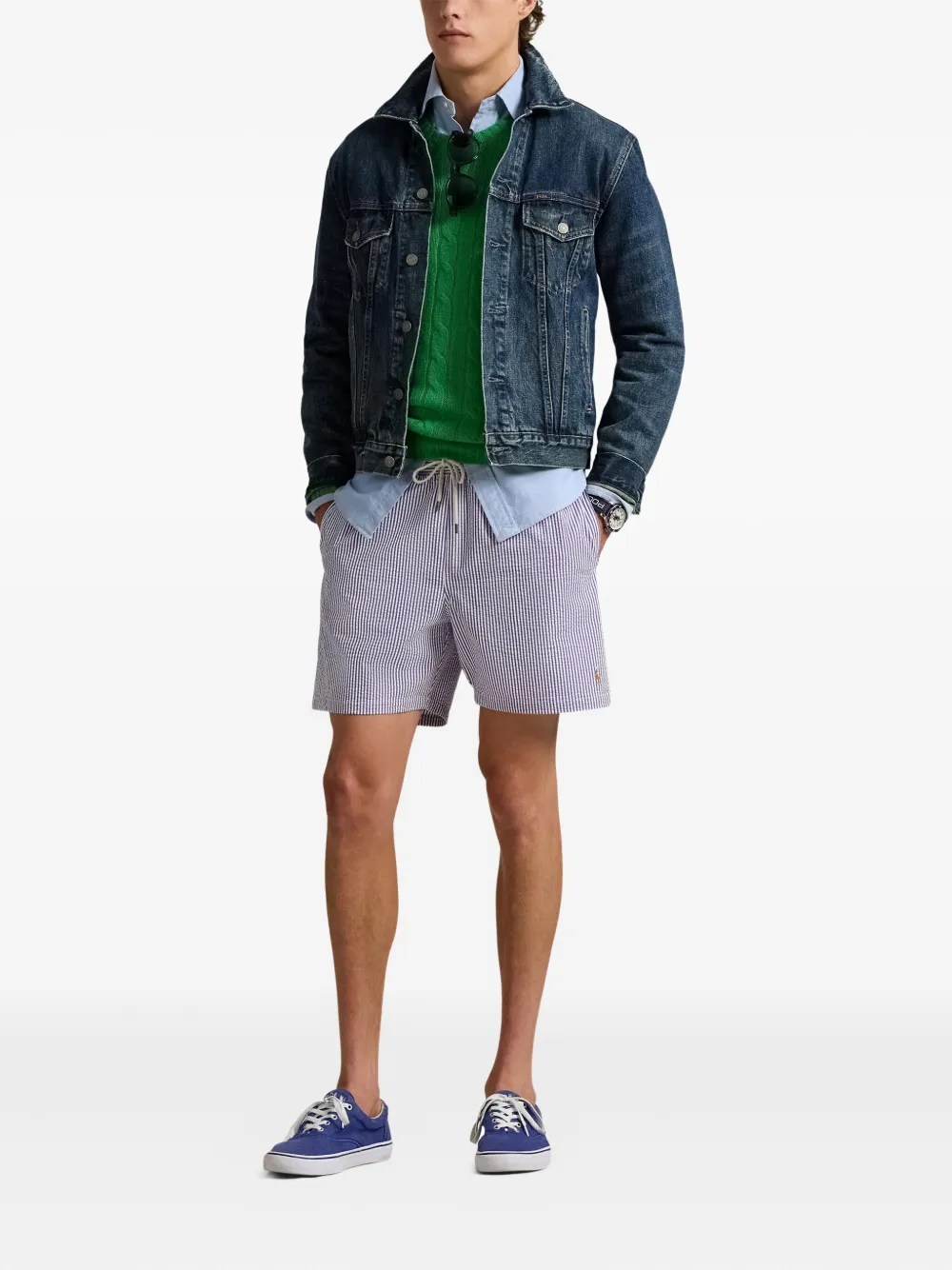 Polo Ralph Lauren Gestreifte Badeshorts In Multi