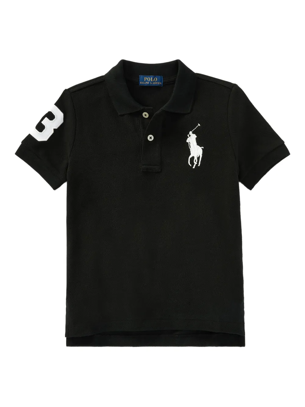 POLO RALPH LAUREN KIDS Polo con logo ricamato - Nero