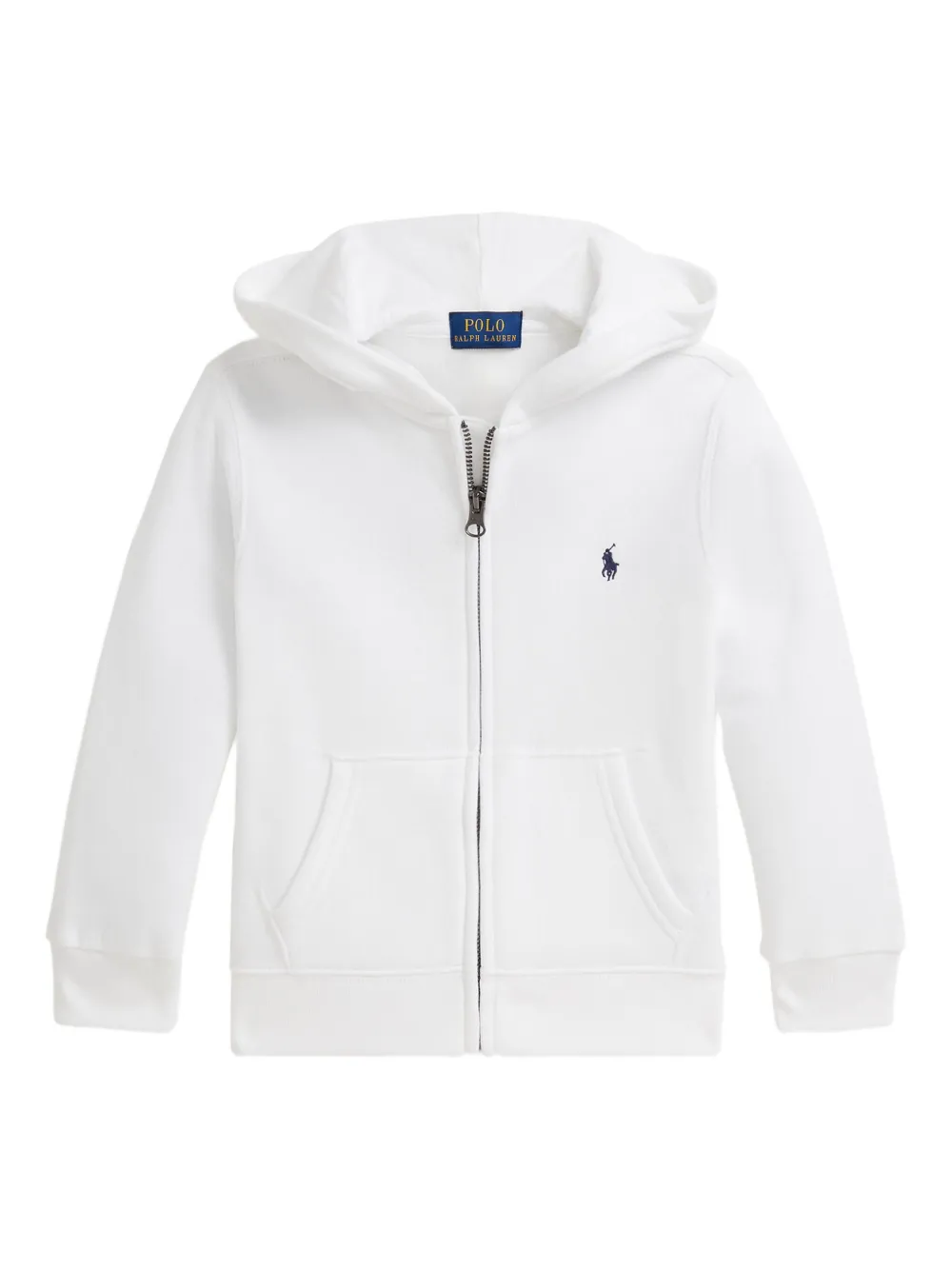 POLO RALPH LAUREN KIDS Felpa con cappuccio e zip - Bianco
