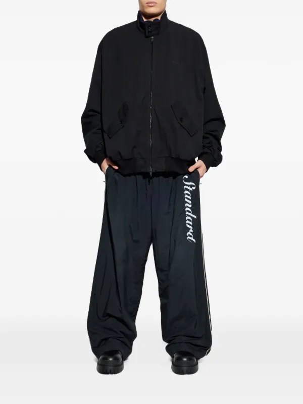 Balenciaga Standard-script Track Pants | Black | FARFETCH