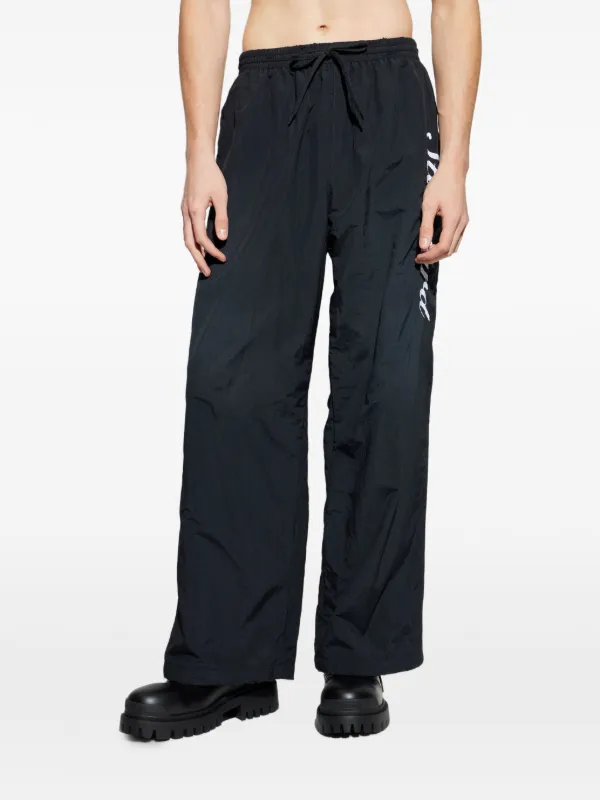 Balenciaga Standard-script Track Pants | Black | FARFETCH