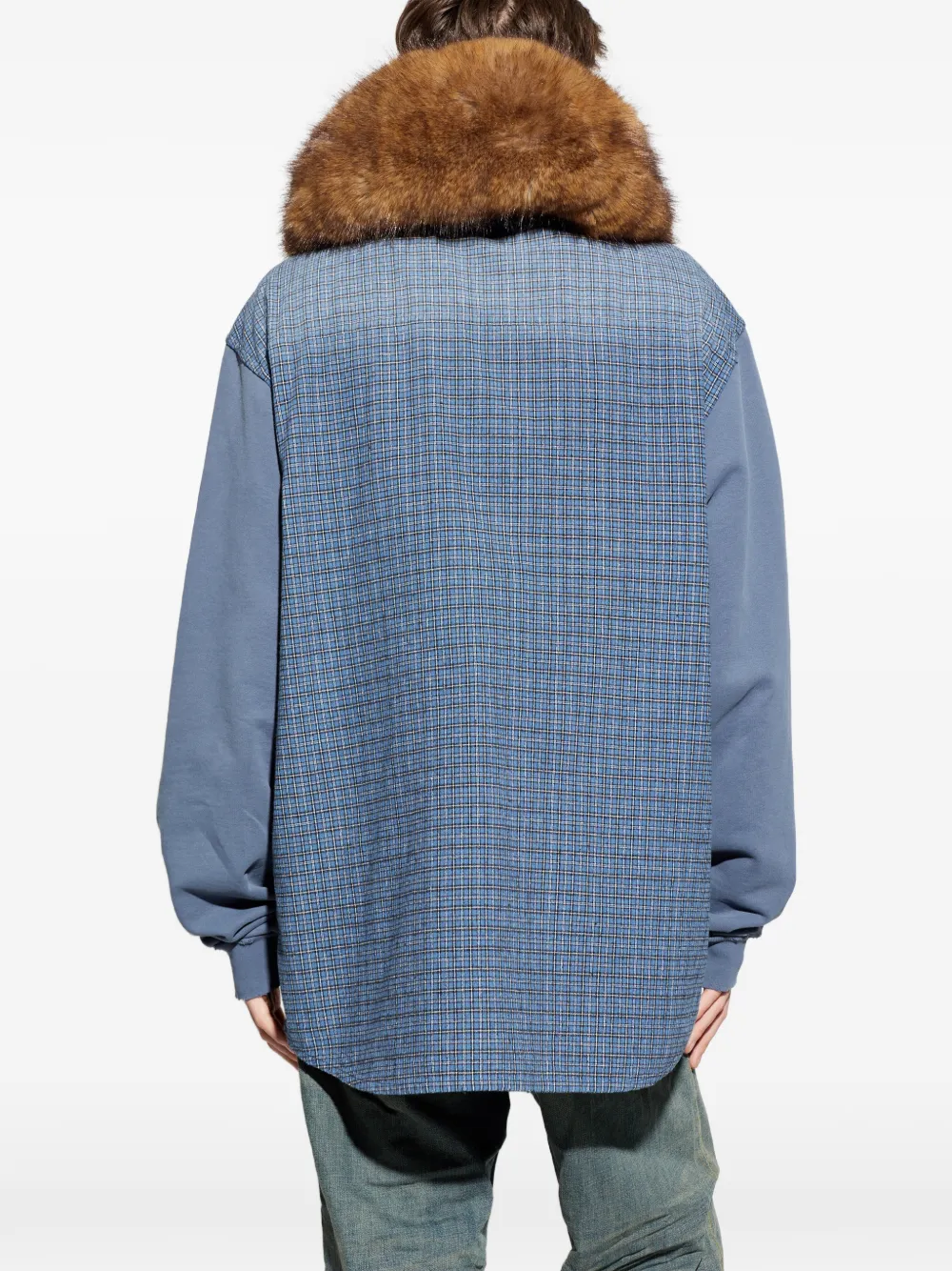 Balenciaga Check-patterned Shirt in Blue, view 4