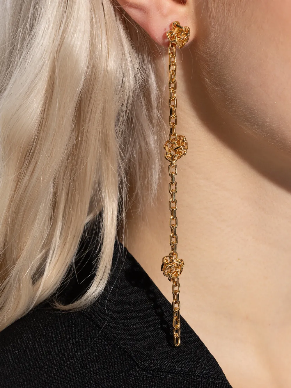 Jil Sander chain knot-detail drop earrings | Image 2