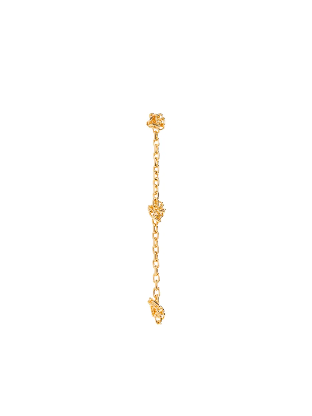 Jil Sander Chain Knot-detail Drop Earrings In Gold