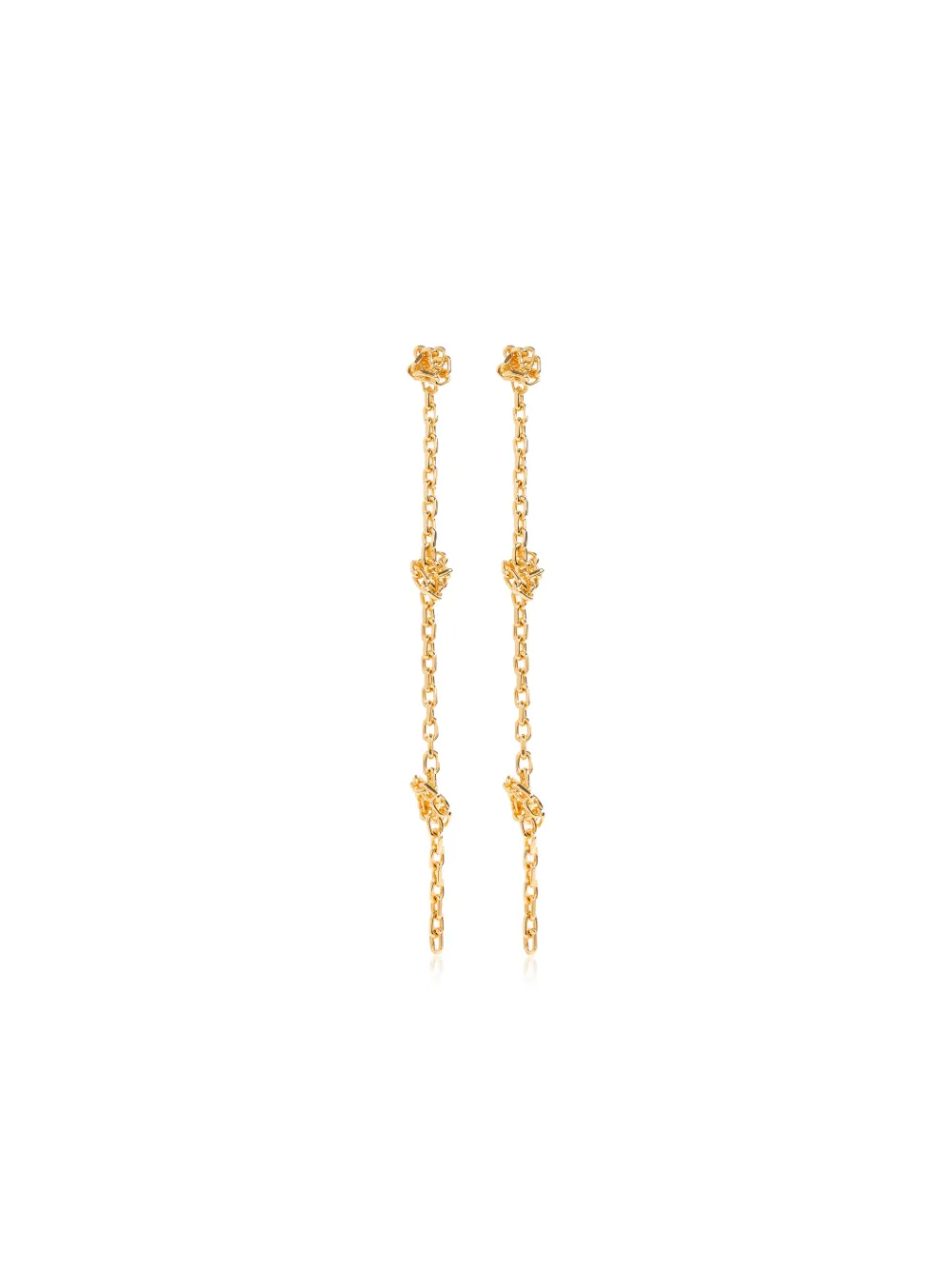 Jil Sander chain knot-detail drop earrings | Gold | Image 1