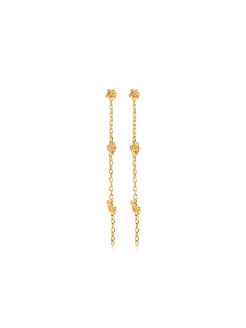 Jil Sander chain knot-detail drop earrings