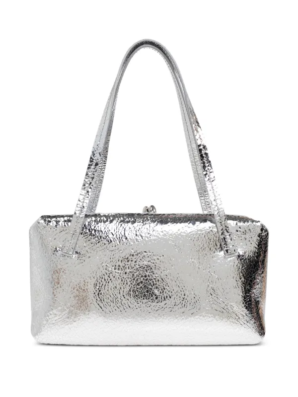 極美品】JIL SANDER　ジルサンダー　ショルダーバッグ　シルバー　レザー Jil Sander Goji Pillow ショルダーバッグ | シルバートーン | FARFETCH JP